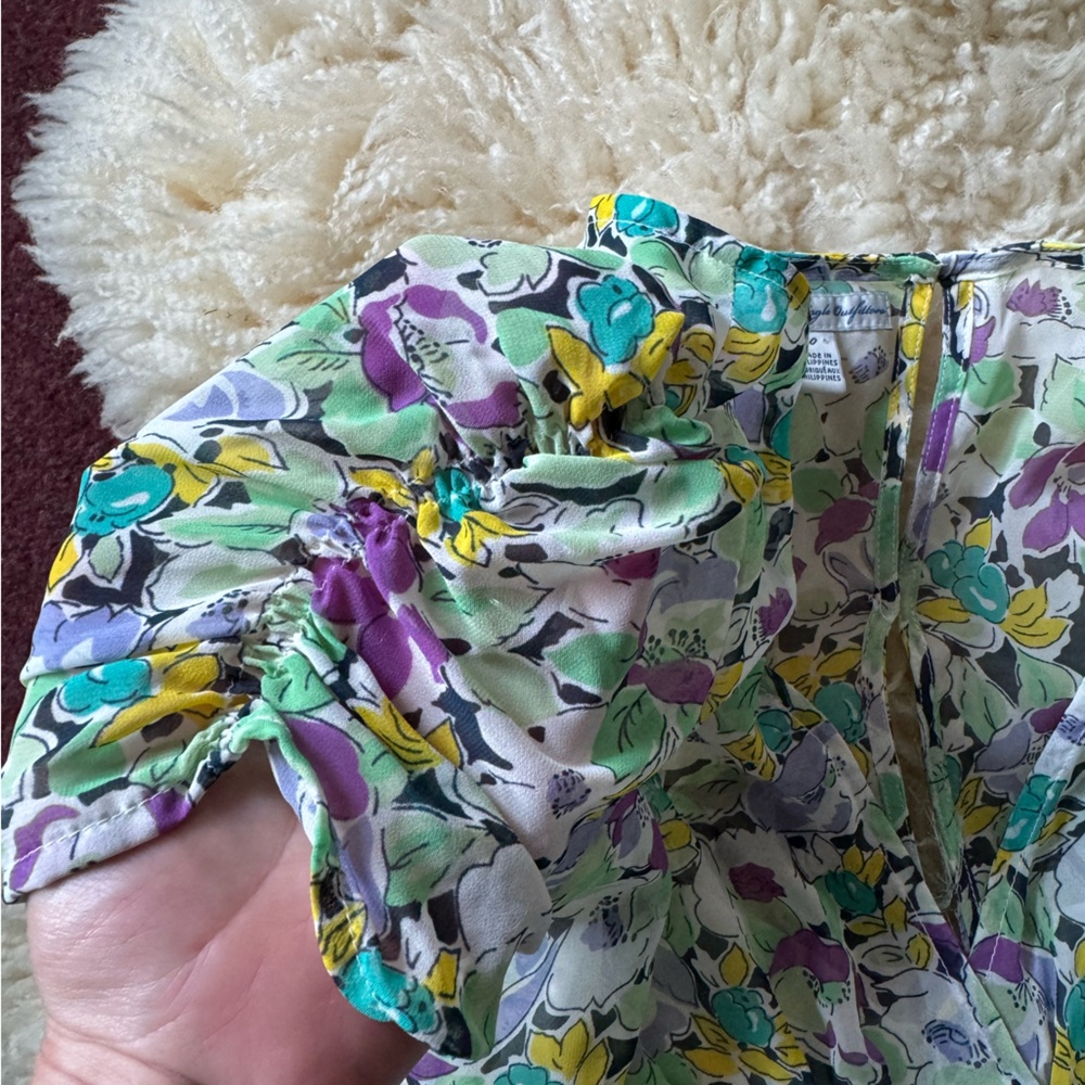 RARE American Eagle Flower Garden Dress HSM3 - Picture 8 of 14